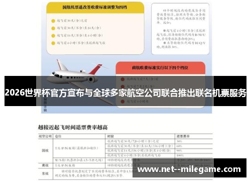 2026世界杯官方宣布与全球多家航空公司联合推出联名机票服务